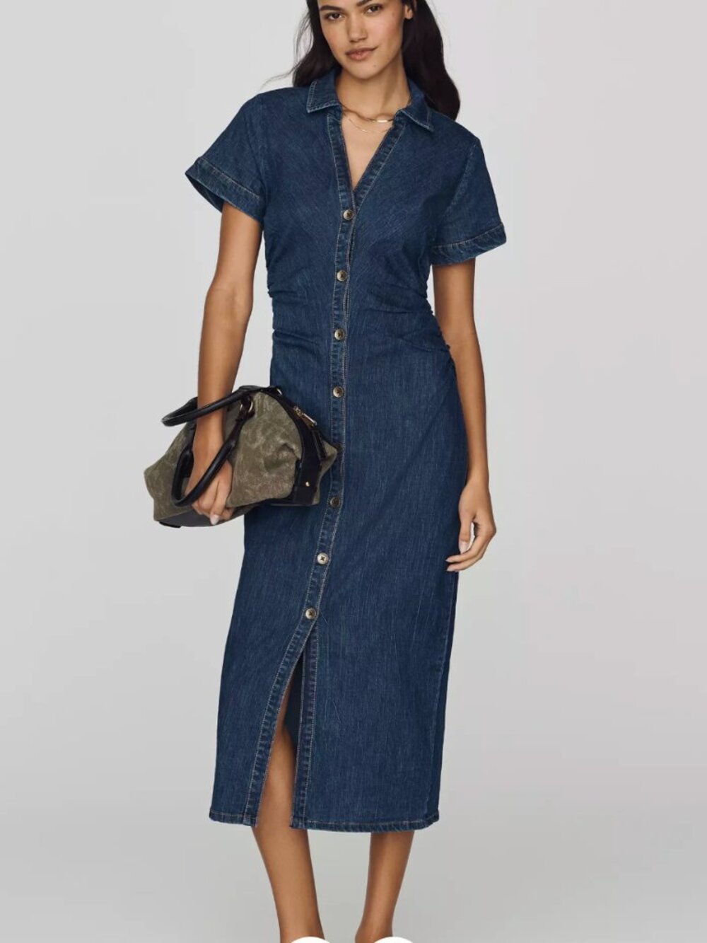 NWT - Pilcro Greer Denim Midi Shirtdress